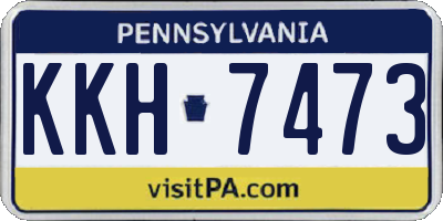 PA license plate KKH7473