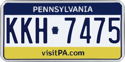 PA license plate KKH7475