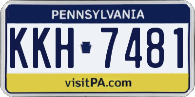 PA license plate KKH7481