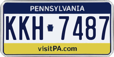 PA license plate KKH7487
