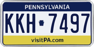 PA license plate KKH7497
