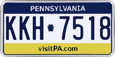 PA license plate KKH7518