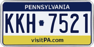 PA license plate KKH7521