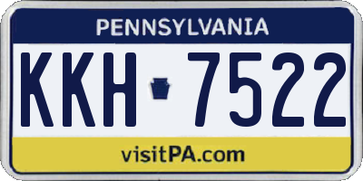 PA license plate KKH7522