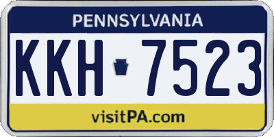 PA license plate KKH7523