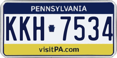 PA license plate KKH7534