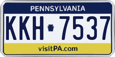 PA license plate KKH7537