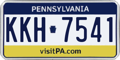 PA license plate KKH7541