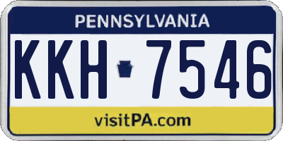 PA license plate KKH7546