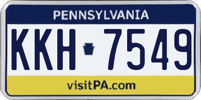 PA license plate KKH7549