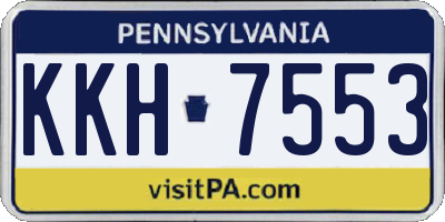 PA license plate KKH7553