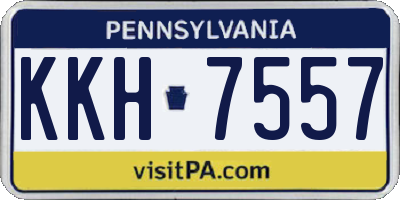 PA license plate KKH7557