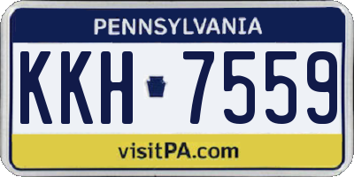 PA license plate KKH7559