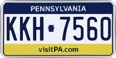 PA license plate KKH7560