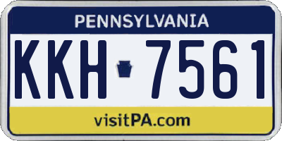 PA license plate KKH7561