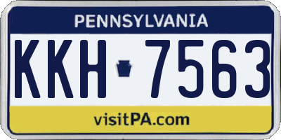 PA license plate KKH7563