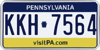 PA license plate KKH7564