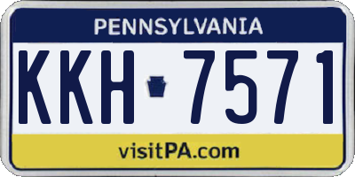 PA license plate KKH7571