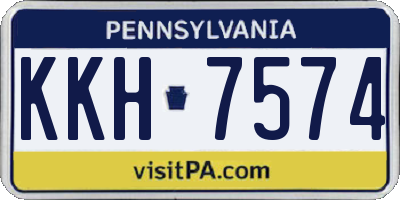 PA license plate KKH7574