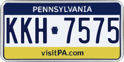 PA license plate KKH7575