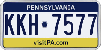 PA license plate KKH7577