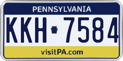 PA license plate KKH7584