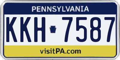PA license plate KKH7587