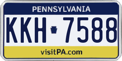 PA license plate KKH7588