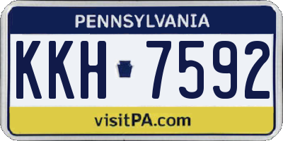 PA license plate KKH7592