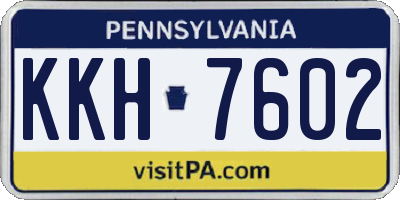 PA license plate KKH7602