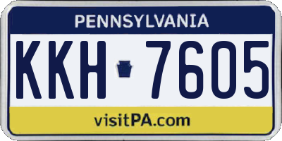 PA license plate KKH7605
