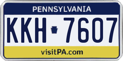 PA license plate KKH7607