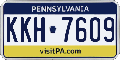 PA license plate KKH7609