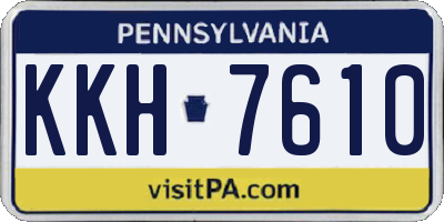 PA license plate KKH7610