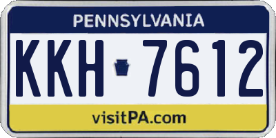 PA license plate KKH7612