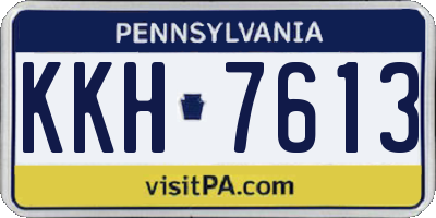 PA license plate KKH7613