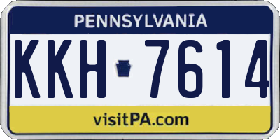 PA license plate KKH7614