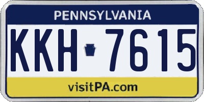 PA license plate KKH7615