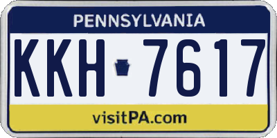 PA license plate KKH7617