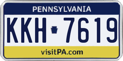 PA license plate KKH7619