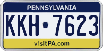 PA license plate KKH7623