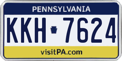 PA license plate KKH7624