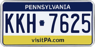 PA license plate KKH7625
