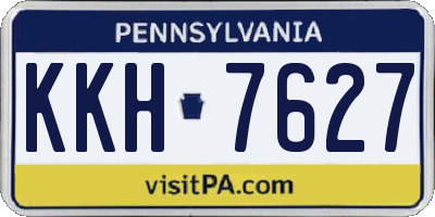 PA license plate KKH7627