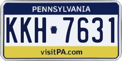 PA license plate KKH7631