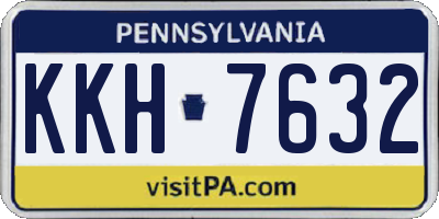 PA license plate KKH7632