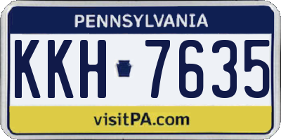 PA license plate KKH7635