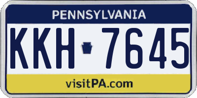 PA license plate KKH7645