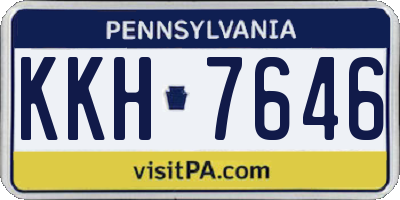 PA license plate KKH7646