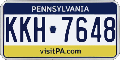 PA license plate KKH7648